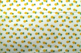 Tissu Popeline Coton Imprimé Ananas Jaune -Au Mètre