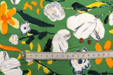 Tissu Popeline Coton Imprimé Fleur Peinte Tilleul -Au Mètre