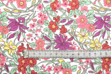 Tissu Popeline Coton Imprimé Fleur Cléa Corail -Au Mètre
