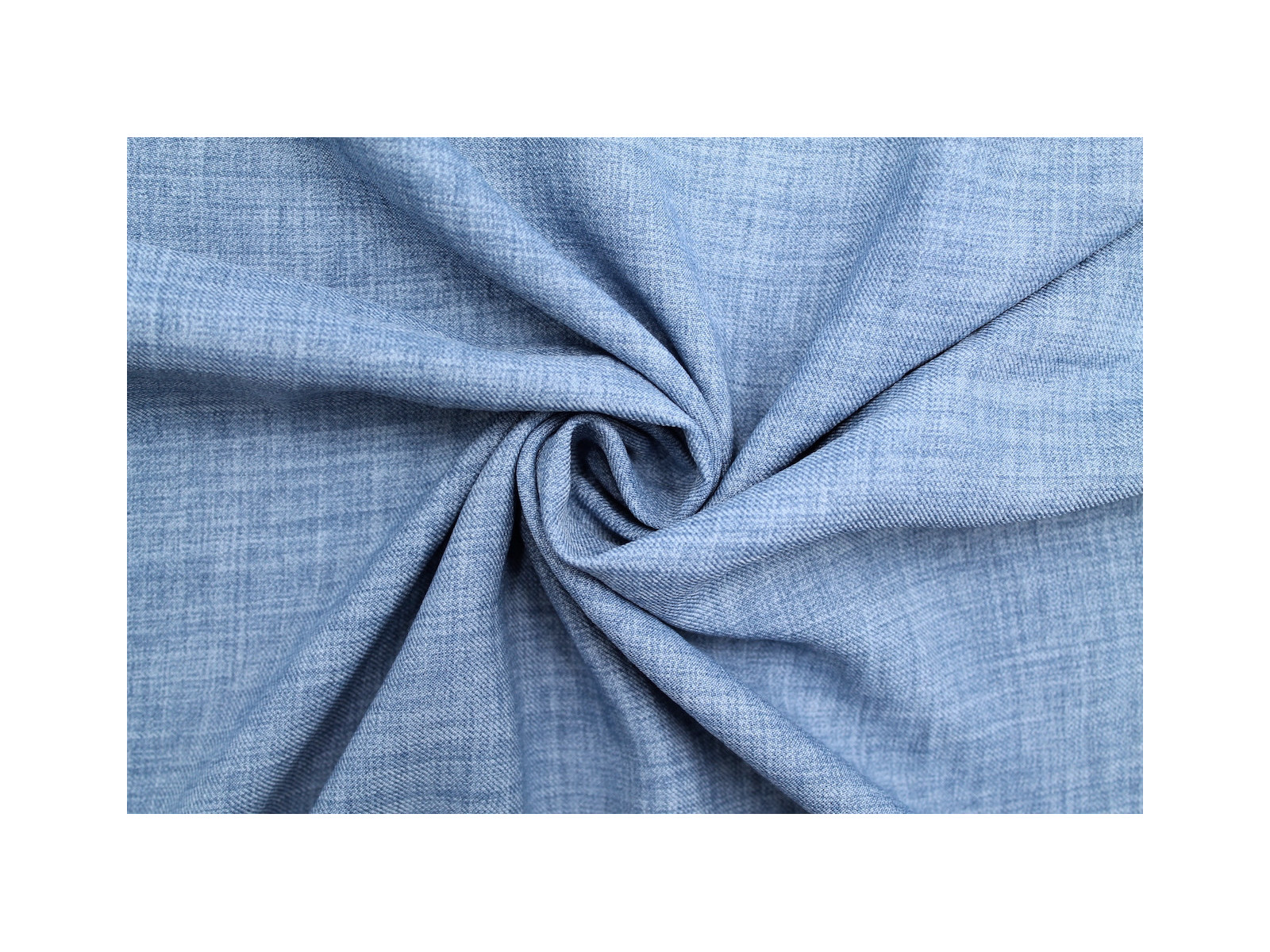 Robe/Tissu Artisanal Imprimé Aspect Denim - Mousseline Lisse, Tissu De Qualité, Neuf