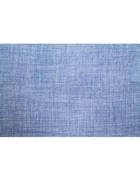 Tissu Voile Fluide Aspect Lin Uni Bleu Denim -Au Mètre