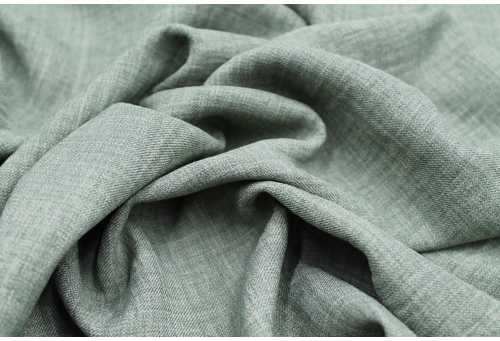 Tissu Voile Fluide Aspect Lin Uni Tilleul -Au Mètre