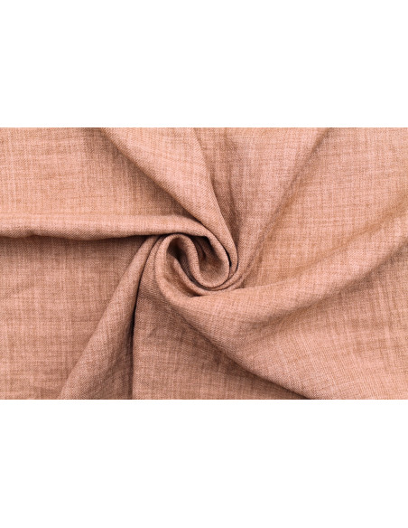 Tissu Voile Fluide Aspect Lin Uni Camel -Au Mètre