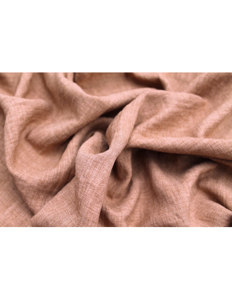 Tissu Voile Fluide Aspect Lin Uni Camel -Au Mètre
