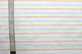 Tissu Seersucker Coton Rayé Lurex Multicolor -Au Mètre