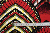 Tissu Coton Africain Wax Écailles Rouge -Au Mètre