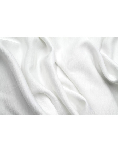 Tissu Satin Glacé Extensible Blanc cassé -Au Mètre