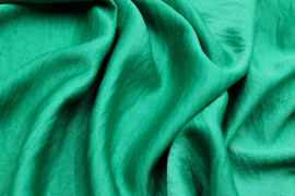 Tissu Satin Glacé Extensible Vert drapeau -Au Mètre