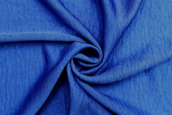 Tissu Satin Glacé Extensible Bleu roi -Coupon de 3 mètres