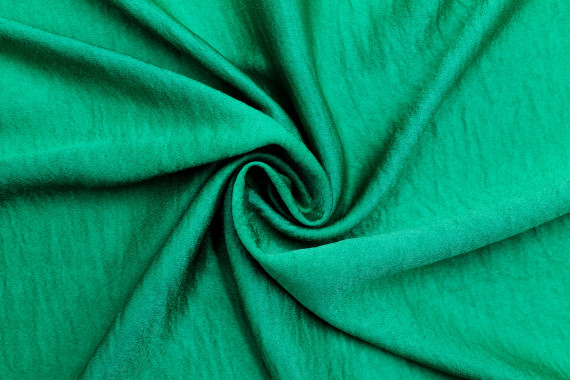 Tissu Satin Glacé Extensible Vert drapeau -Coupon de 3 mètres