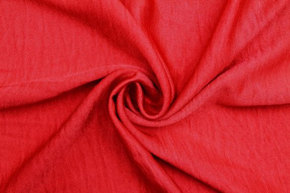 Tissu Satin Glacé Extensible Rouge -Coupon de 3 mètres