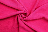 Tissu Voile Crêpe Fluide Relief Cercle Fuchsia -Au Mètre
