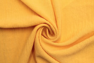 Tissu Voile Crêpe Fluide Relief Cercle Safran -Au Mètre