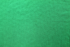 Tissu Voile Crêpe Fluide Relief Cercle Vert -Au Mètre