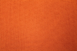Tissu Voile Crêpe Fluide Relief Cercle Orange -Coupon de 3 mètres