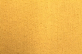 Tissu Voile Crêpe Fluide Relief Cercle Safran -Coupon de 3 mètres