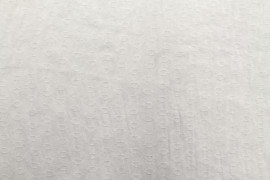 Tissu Voile Crêpe Fluide Relief Cercle Blanc cassé -Coupon de 3 mètres