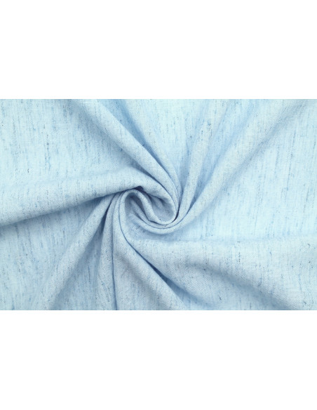 Tissu Lin Poly Chiné Bleu ciel -Au Mètre