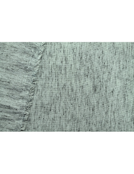 Tissu Lin Poly Chiné Vert jade -Au Mètre