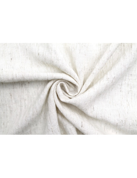 Tissu Lin Poly Chiné Blanc cassé -Au Mètre