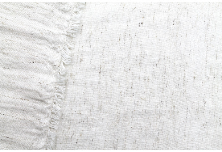 Tissu Lin Poly Chiné Blanc cassé -Au Mètre
