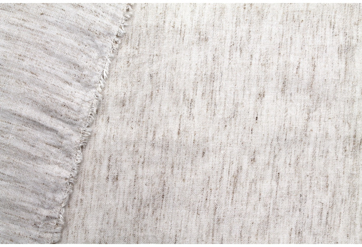 Tissu Lin Poly Chiné Beige -Au Mètre
