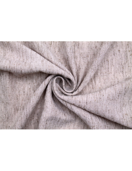 Tissu Lin Poly Chiné Noisette -Au Mètre