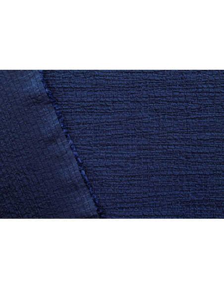 Tissu Viscose Poly craquelé Marine -Au Mètre