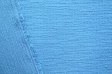 Tissu Viscose Poly craquelé Bleu azur -Au Mètre