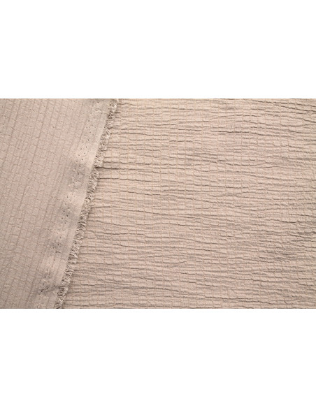 Tissu Viscose Poly craquelé Beige -Au Mètre