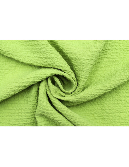 Tissu Viscose Poly craquelé Anis -Au Mètre