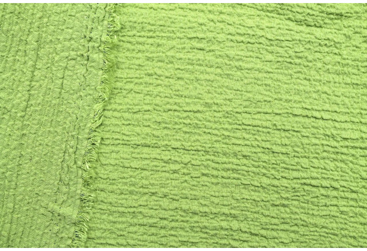Tissu Viscose Poly craquelé Anis -Au Mètre