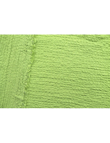 Tissu Viscose Poly craquelé Anis -Au Mètre