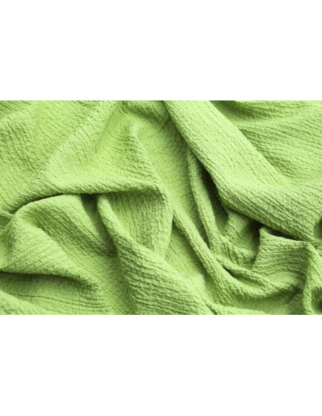 Tissu Viscose Poly craquelé Anis -Au Mètre
