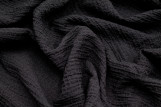 Tissu Viscose Poly craquelé Noir -Coupon de 3 mètres