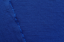 Tissu Viscose Poly craquelé Bleu roi -Coupon de 3 mètres