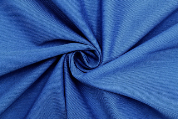 Tissu Gabardine PolyCoton Uni Bleu Roi -Au Mètre