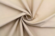 Tissu Gabardine PolyCoton Uni Beige -Au Mètre
