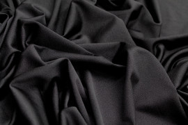 Tissu Crêpe Crézia Maille Noir -Au Mètre