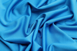 Tissu Crêpe Crézia Maille Turquoise -Au Mètre