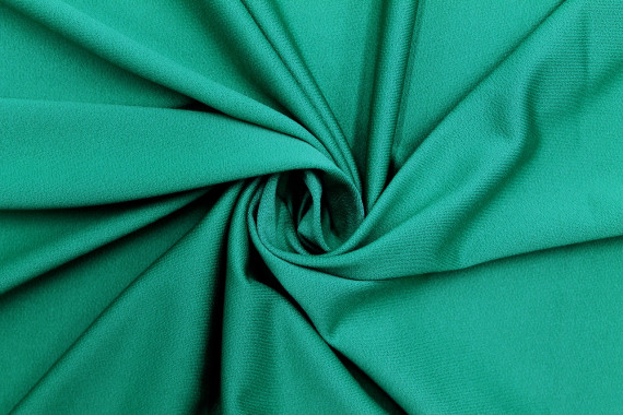 Tissu Crêpe Crézia Maille Vert Gazon -Au Mètre