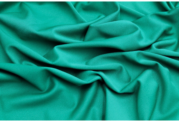 Tissu Crêpe Crézia Maille Vert Gazon -Au Mètre