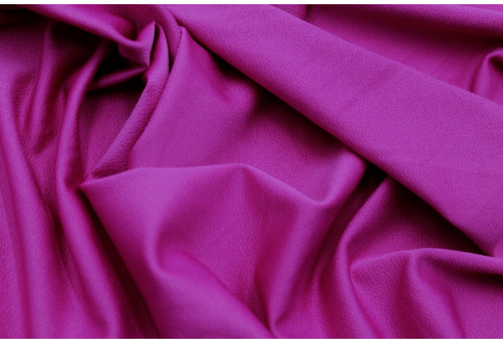 Tissu Crêpe Crézia Maille Cyclamen -Au Mètre
