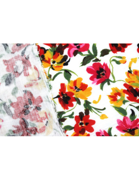 Tissu Double Gaze Imprimé Eleven Blanc -Au Mètre
