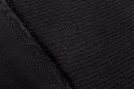 Tissu Gabardine PolyCoton Uni Noir -Coupon de 3 mètres