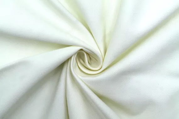 Tissu Gabardine PolyCoton Uni Écru -Coupon de 3 mètres