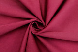 Tissu Gabardine PolyCoton Uni Rouge Carmin -Coupon de 3 mètres