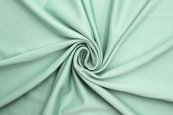 Tissu Crêpe Crézia Maille Vert Jade -Coupon de 3 mètres