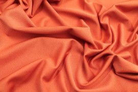 Tissu Crêpe Crézia Maille Orange -Coupon de 3 mètres