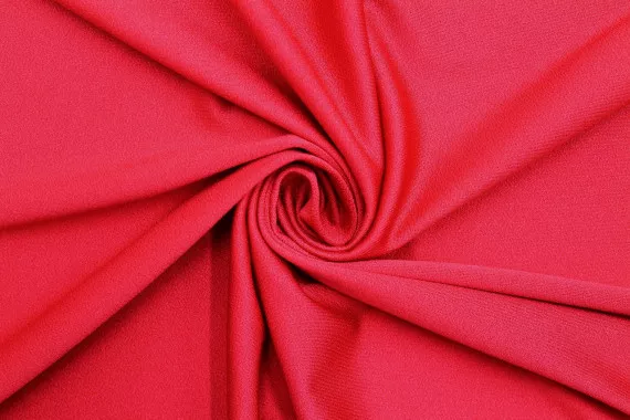 Tissu Crêpe Crézia Maille Rouge -Coupon de 3 mètres
